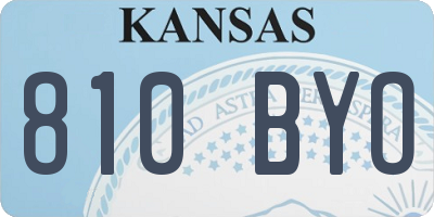 KS license plate 810BYO