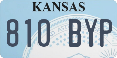 KS license plate 810BYP