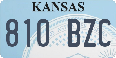 KS license plate 810BZC