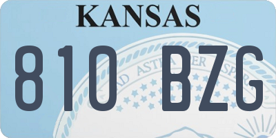 KS license plate 810BZG