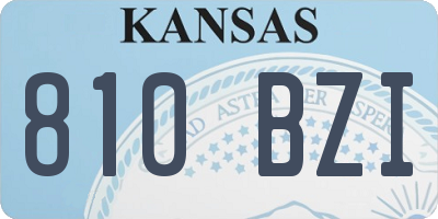 KS license plate 810BZI