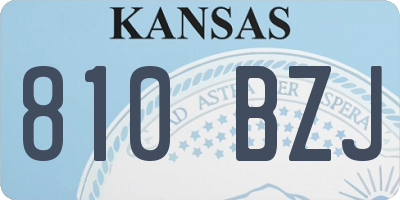 KS license plate 810BZJ