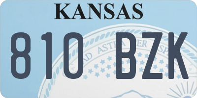 KS license plate 810BZK