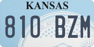 KS license plate 810BZM
