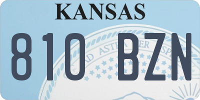 KS license plate 810BZN