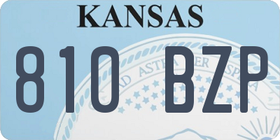 KS license plate 810BZP