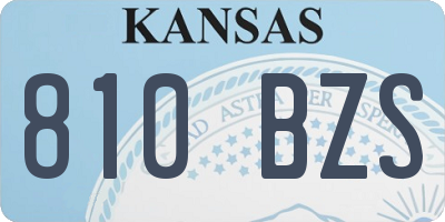 KS license plate 810BZS