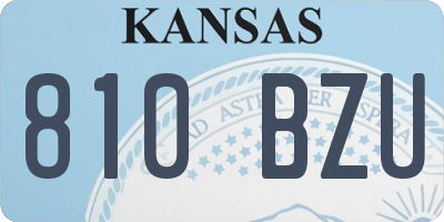 KS license plate 810BZU
