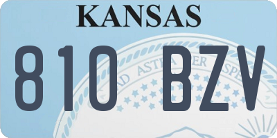 KS license plate 810BZV