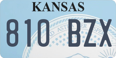 KS license plate 810BZX