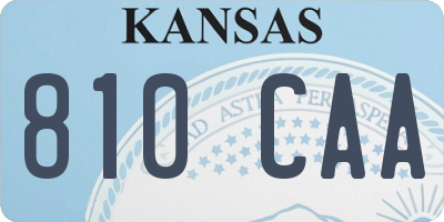 KS license plate 810CAA