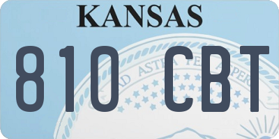 KS license plate 810CBT
