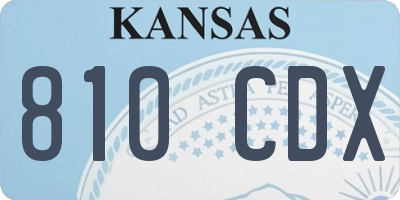 KS license plate 810CDX