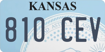 KS license plate 810CEV