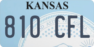KS license plate 810CFL