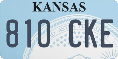 KS license plate 810CKE