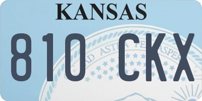 KS license plate 810CKX