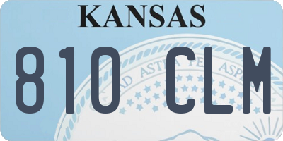 KS license plate 810CLM