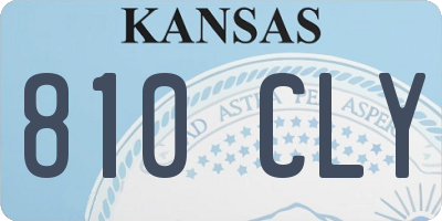 KS license plate 810CLY