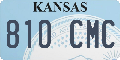 KS license plate 810CMC