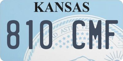 KS license plate 810CMF