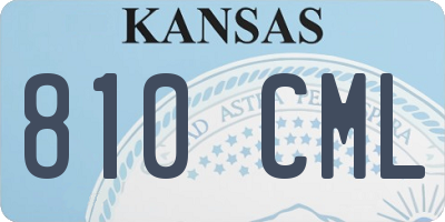 KS license plate 810CML