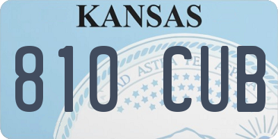 KS license plate 810CUB