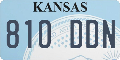 KS license plate 810DDN