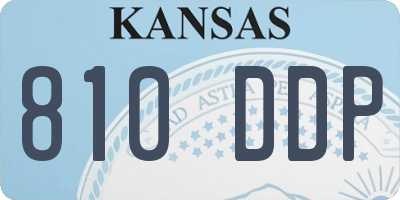 KS license plate 810DDP