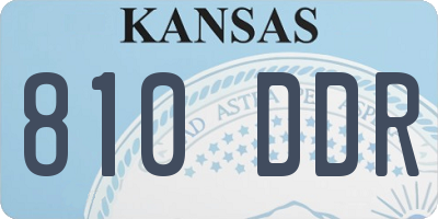 KS license plate 810DDR