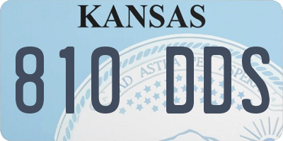 KS license plate 810DDS