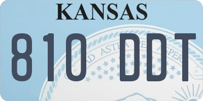 KS license plate 810DDT