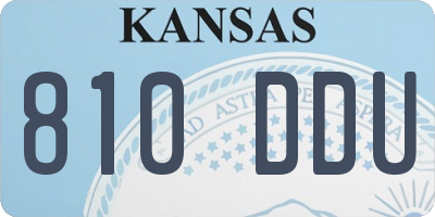 KS license plate 810DDU