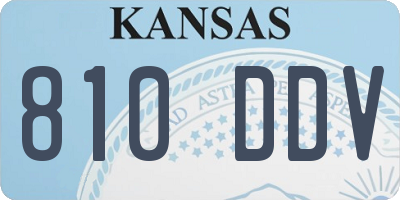 KS license plate 810DDV