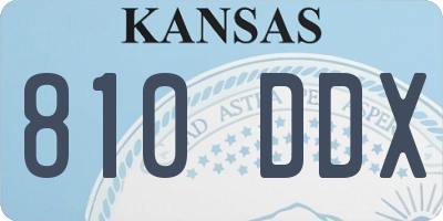 KS license plate 810DDX