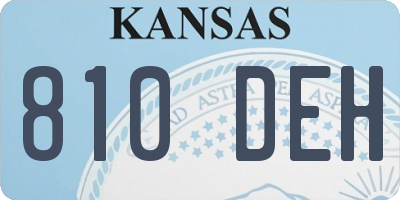 KS license plate 810DEH