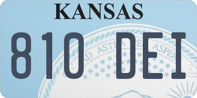 KS license plate 810DEI