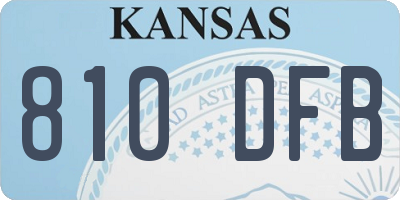 KS license plate 810DFB