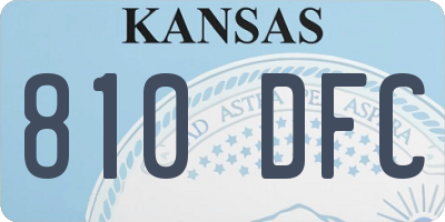 KS license plate 810DFC