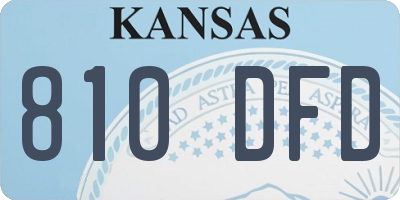 KS license plate 810DFD