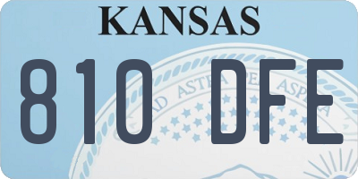 KS license plate 810DFE