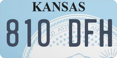 KS license plate 810DFH