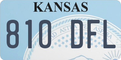 KS license plate 810DFL