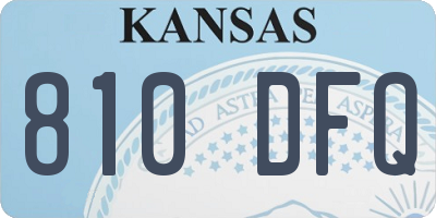 KS license plate 810DFQ