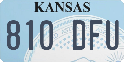 KS license plate 810DFU