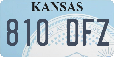 KS license plate 810DFZ