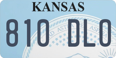 KS license plate 810DLO