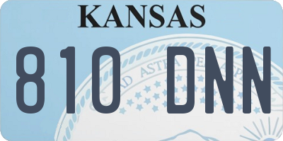 KS license plate 810DNN