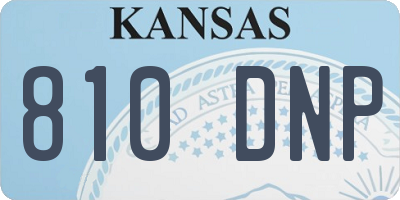 KS license plate 810DNP