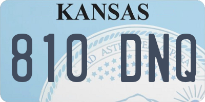 KS license plate 810DNQ